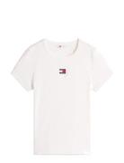 Tjw Slim Badge Rib Tee Cream Tommy Jeans