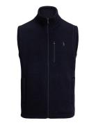 Brushed Fleece Mockneck Vest Navy Polo Ralph Lauren