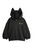 Cat Ears Hoodie Black Mini Rodini