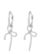 Ribbon Small Pendant Ear S/Clear - Silver SNÖ Of Sweden