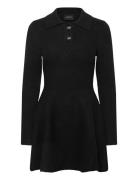 Lexter Mini Volume Knit Dress Black Bardot