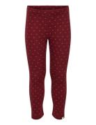Kmgtrinny Aop Bsc Legging Jrs Noos Burgundy Kids Only