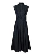 Slfrillo Midi Denim Dress Navy Selected