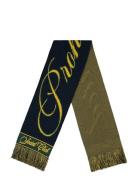 Clubhouse Jaquard Scarf Navy Black Prohibited