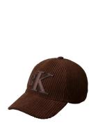 Felt Monogram Patch Cap Brown Calvin Klein