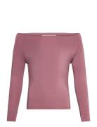 Rkbillie Ls Off Shoulder T-Shirt Pink Rosemunde Kids