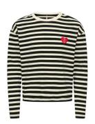 Koglivina L/S O-Neck Stripe Top Jrs Black Kids Only