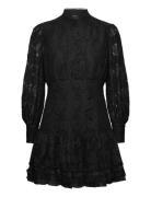 Olessia Lace Mini Dress Black Bardot