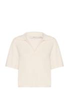 Gzalpha Ss Polo Pullover Cream Gestuz