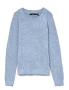 Vmdoffy Ls O-Neck Blouse Ga Noos Blue Vero Moda