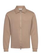 Slhemanuel Soft Full Zip Sweat Noos Beige Selected