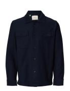 Slholiver Sweat Overshirt Noos Navy Selected