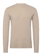 Rib Knitted O-Neck Knit White Lindbergh