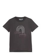 T-Shirt W. Print S/S Grey Color Kids