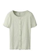 Nkfvemia Aop Ss Slim Top Green Name It