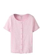 Nkfvemia Aop Ss Slim Top Pink Name It