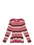 T-Shirt Ls Y/D Knit Pink Minymo