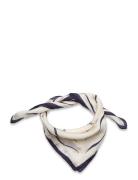 Big Wave Printed Silk Scarf Navy Lexington Clothing
