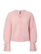 Pcsmilla Ls Knit Cardigan D2D Pink Pieces
