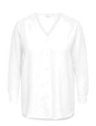 Carjana Mette Life V-Neck Ls Shirt Noos White ONLY Carmakoma