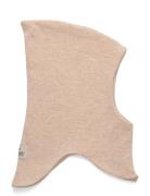 Balaclava Wool Rib 2-Layer Beige Huttelihut