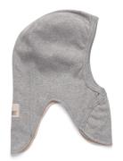 Balaclava Cotton Rib W. Lin. Grey Huttelihut