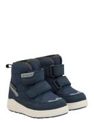 Boots W. Velcro, Wp Navy Color Kids