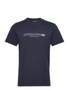 Max Organic Cotton Printed Tee Navy Lexington Clothing