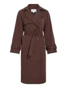 Vivian L/S Trenchcoat Brown Vila