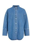 Vimalou L/S Detailed Denim Shirt Blue Vila