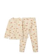 Wilhelm Printed Pyjamas Set Beige Liewood