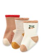 Eloy Baby Socks 3-Pack Beige Liewood