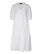 Adina Organic Cotton Seersucker Dress White Lexington Clothing