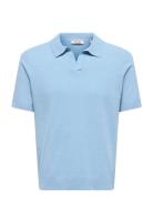 Onsthy Life Reg Ss Resort Knit Blue ONLY & SONS