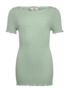 Rmwbalta Modal Ss Boat Neck T-Shirt Green RM By Rosemunde