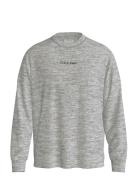 Ls Rlxd Standard Logo Crewnk Tee Grey Calvin Klein