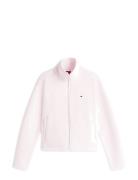Tjw Reg Sh S-Flag Teddy Zip Thru Pink Tommy Jeans