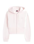 Tjw Reg Silver Script Zip Thru Pink Tommy Jeans