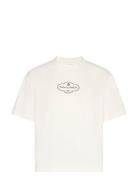 Ss Boxy Coctail Logo Tee Cream Calvin Klein Jeans