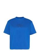 Ss Boxy Coctail Logo Tee Blue Calvin Klein Jeans