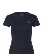 Susan Reg Cot Vin W Tee Navy VINSON