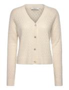 Rwlaica Cashmere Pointelle Cardigan Cream Rosemunde