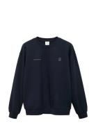 100% Cotton Sweatshirt Text Blue Mango
