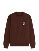 Tommy Embro Flag Sweatshirt Brown Tommy Hilfiger