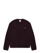Ls Boiled 100% Merino Vnk Swtr 7 Burgundy Calvin Klein