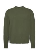 Ls Cozy Wool Crewnk Sweater 7Gg Green Calvin Klein