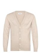 Ecovero V-Neck Button Cardigan Beige Lindbergh