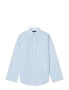 Casual Organic Cotton Poplin Shirt Blue Lexington Clothing