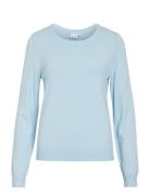 Viril O-Neck L/S Knit Top - Noos Blue Vila