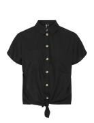 Pcpia Ss Tie Shirt Wvn Noos Black Pieces